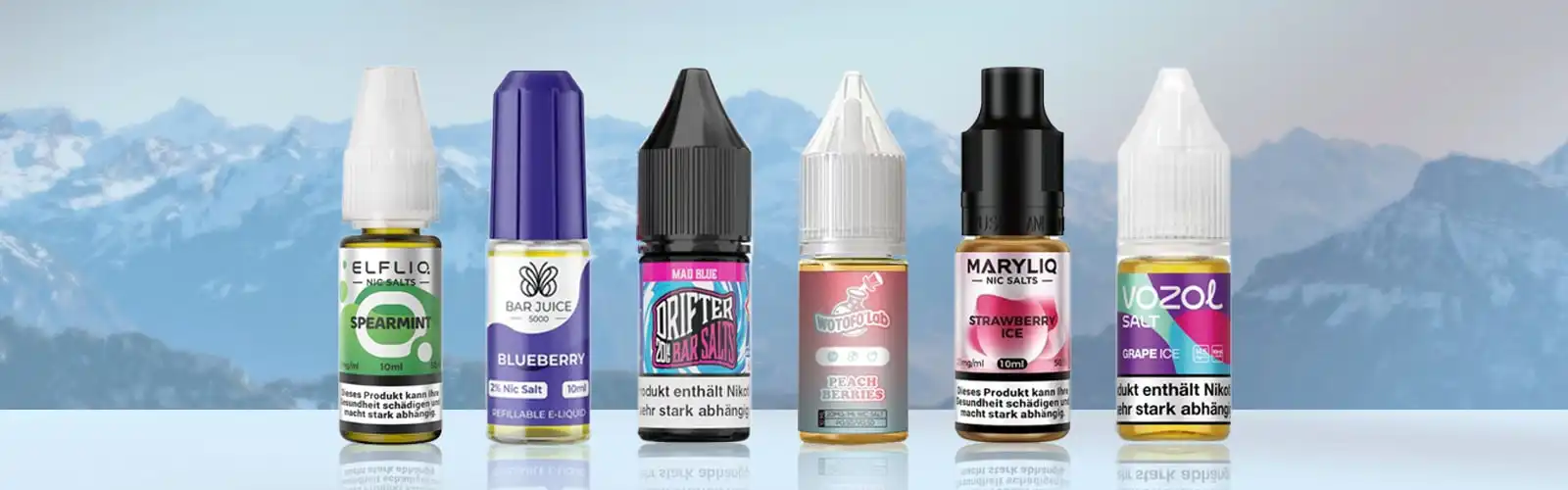 بهترین سالت نیکوتین | بهترین طعم سالت نیکوتین برای مصرف روزمره 5 5 عدد سالت نیکوتین در کنار هم