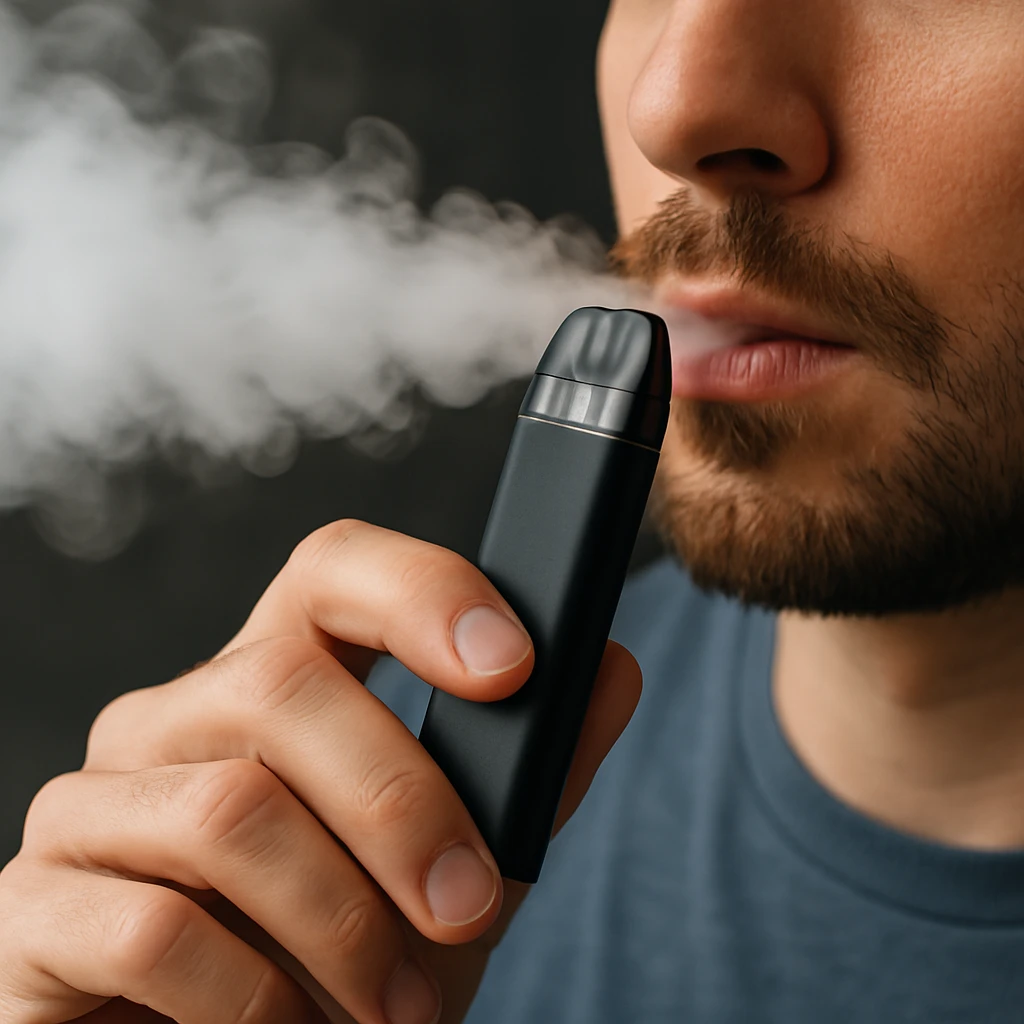 مردی در حال کشیدن پاد 