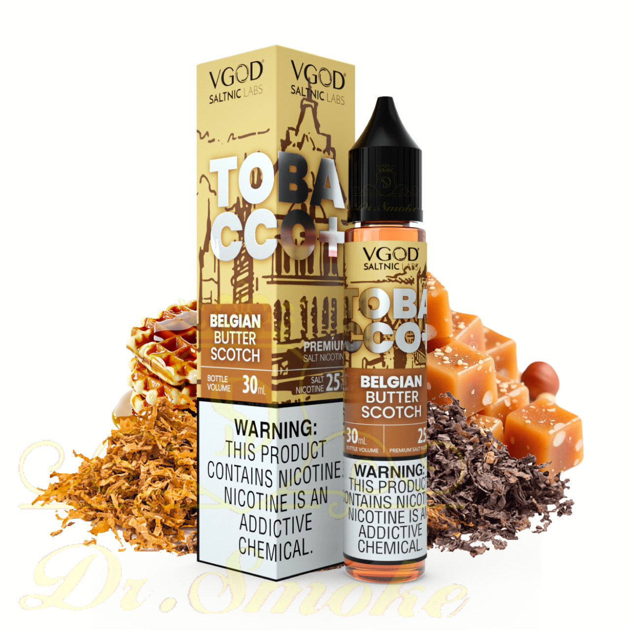 سالت تنباکو باتراسکاچ بلژیکی ویگاد VGOD Tobacco Plus Belgian Butterscotch SaltNic 1 سالت تنباکو باتراسکاچ بلژیکی ویگاد VGOD Tobacco Plus Belgian Butterscotch SaltNic