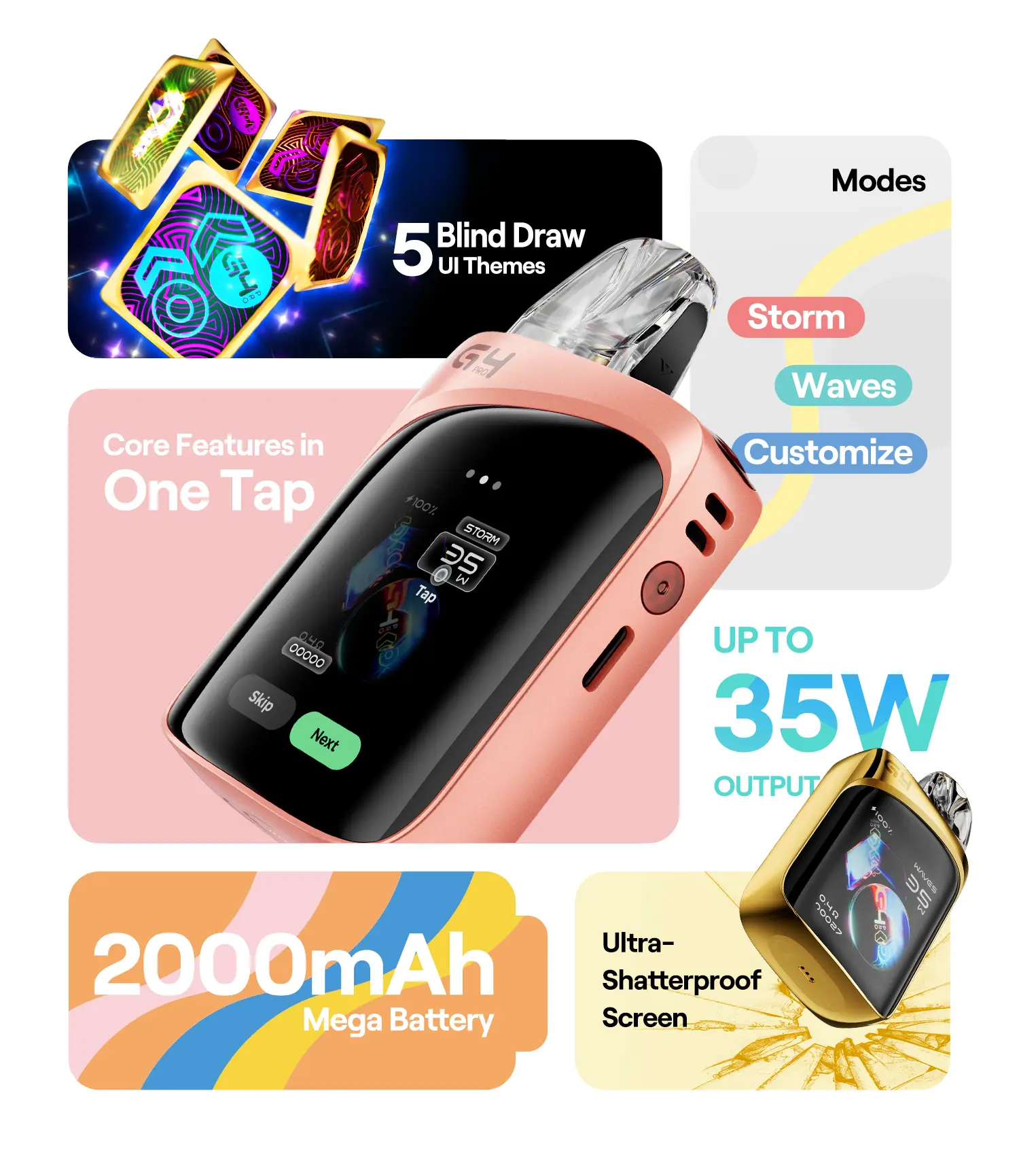 = پاد سیستم جی 4 پرو کوکو یوول UWELL CALIBURN G4 PRO KOKO 35W POD SYSTEM IMG 6656