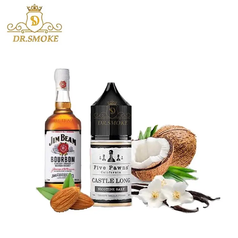 سالت فایو پانز نارگیل،بادام،کارامل و بوربون کنتاکی Five Pawns Castle Long Saltnic