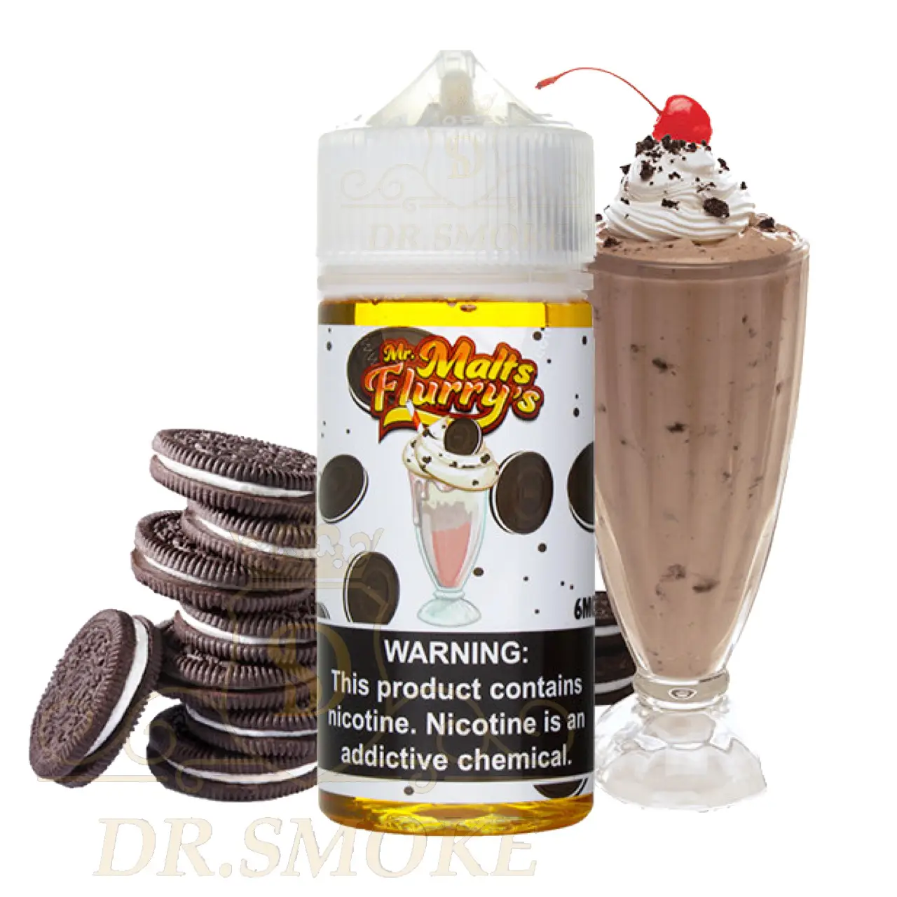 جویس شیک بیسکویت شکلاتی و خامه Mr.Malts Flurry’s by Vaper Treats 100ml 1 جویس شیک بیسکویت شکلاتی و خامه Mr.Malts Flurry’s by Vaper Treats 100ml