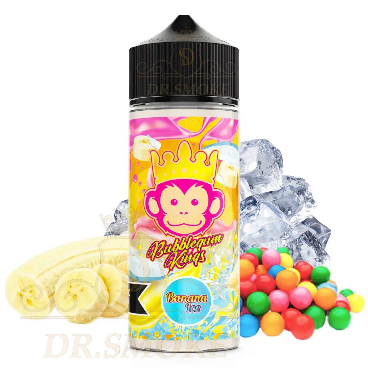 جویس آدامس بادکنکی موز یخ دکتر ویپ DR.VAPES BUBBLEGUM KINGS BANANA ICE 120ML